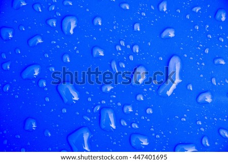 water drop texture in blue background