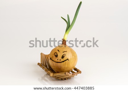Cute Face of onions.