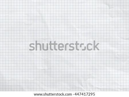 White crumpled paper. Blue graph lines. Royalty-Free Stock Photo #447417295