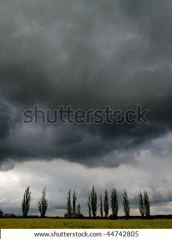 Overcast sky with storm clouds