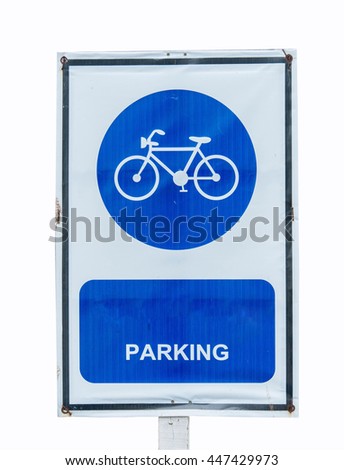 Signs bike,Bicycle parking sign