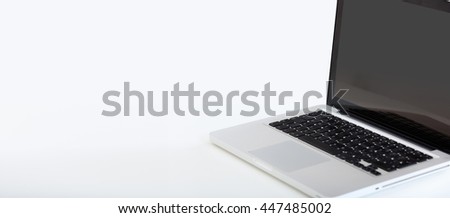 Modern laptop on a white background