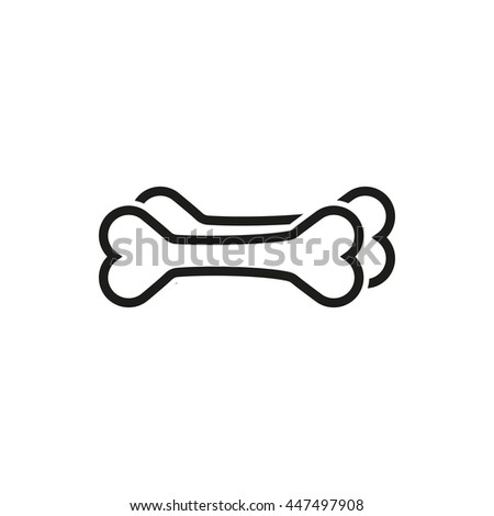 Dog bone vector icon. Illustration isolated on white background for graphic and web design.