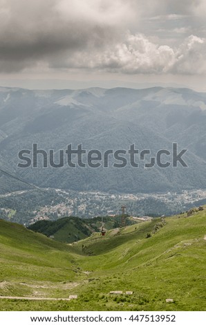 Mountain top view panorama