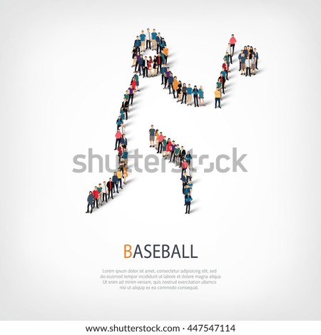 people sports baseball vector