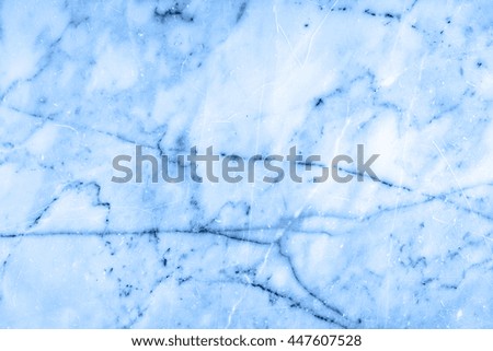 Blue marble patterned texture background for interior design.