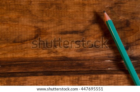 Green wood pencil