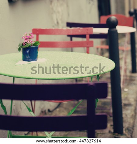 Vintage street cafe in Paris