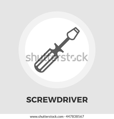 Screwdriver flat icon isolated on the white background.