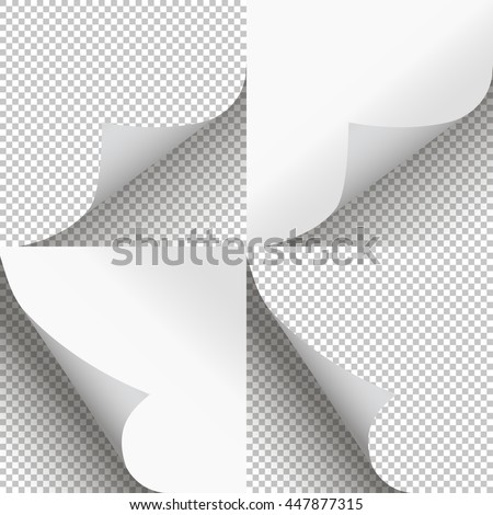 Pages curl set stylish illustration vector design Royalty-Free Stock Photo #447877315