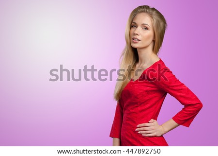 Female model studio posing