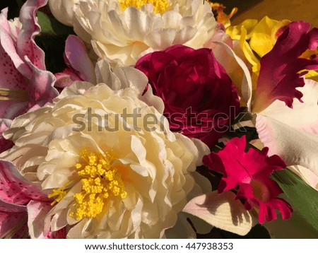 Beautiful  plastic flower in vintage style for background