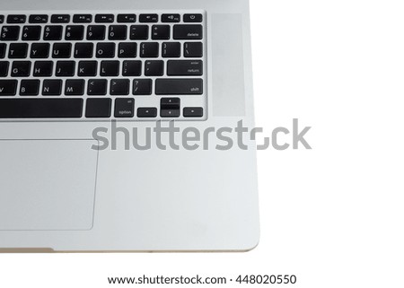  laptop keyboard  on white, isolated