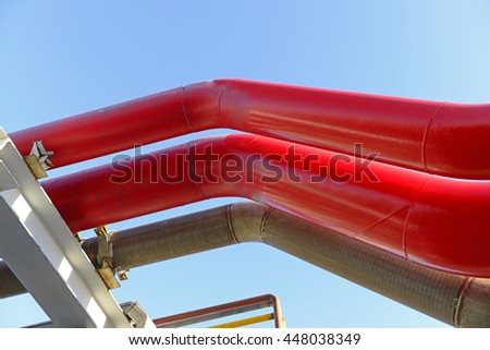 Oil pipeline, close-up pictures 