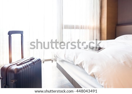 Inter views of modern hotel room Royalty-Free Stock Photo #448043491