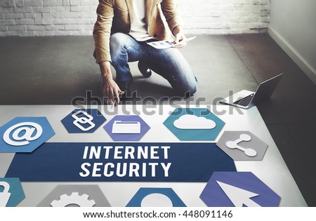 Internet Security Protection Safety Concept