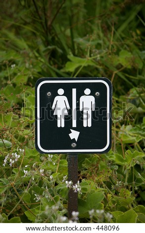 Restroom sign in Park