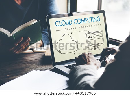 Network Cloud Backup Storage Download Concept 