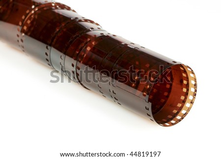 35 mm film isolated over white background