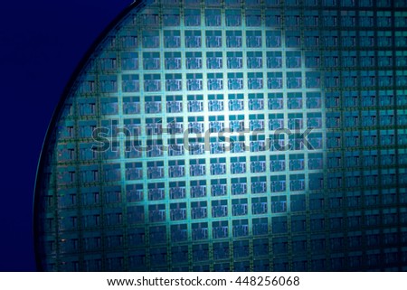 Spot on wafer â??
Part of a wafer slice highlighted with a spot.