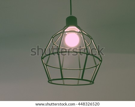 Light, design and interior. Vintage metallic lanterns. art photo. filter effect