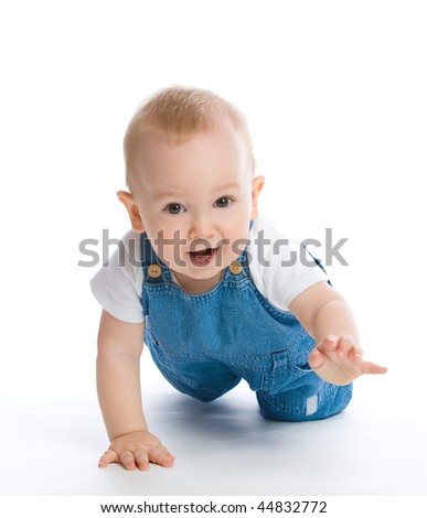 picture of crawling baby boy