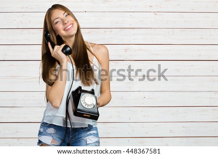 Woman talking the phone