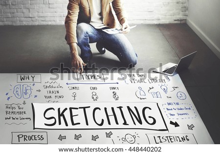 Sketching Visual Notes Design Handwriting Ideas Concept