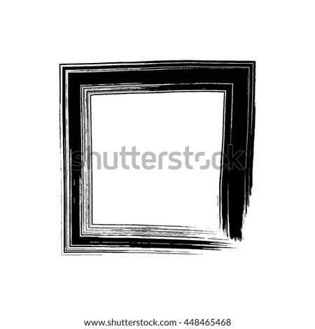 Grunge square frame, vector template