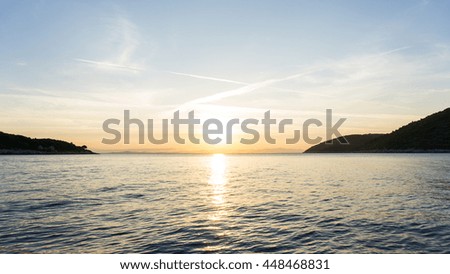 sunrise. sunset  at sea. wallpaper