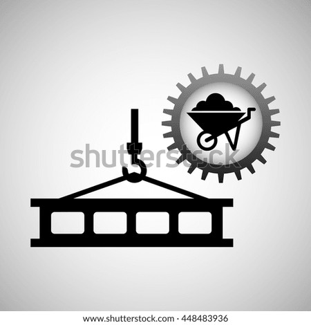 industry construction man working icon vector illustration