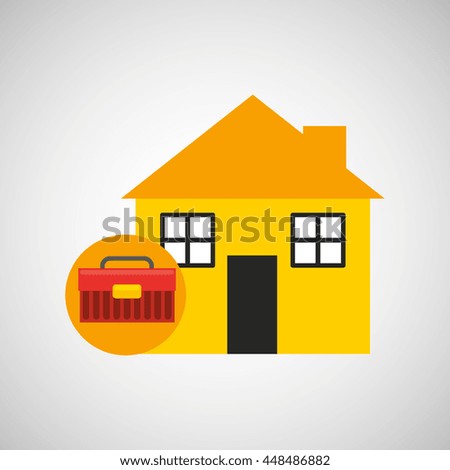 industry construction house work icon vector illustration