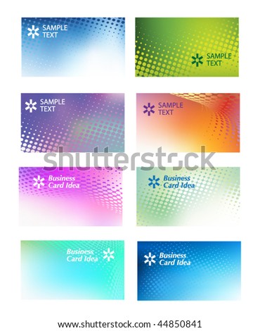 abstract vector business card template set