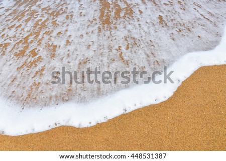 Sea wave over sand
Wave of the sea on the sand beach
Sea wave and sandy beach
Wave on the sand beach background
Beach background with summer beach sand. 