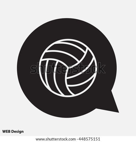 Web line icon. Volleyball