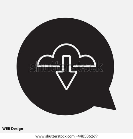 Web line icon. Cloud upload, download