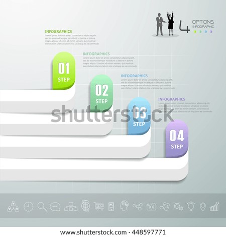 Design infographic 4 options template, Business concept infographic can be used for workflow layout, diagram, number options,