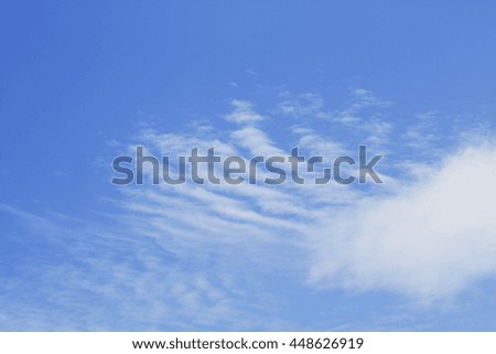 Beautiful clouds and blue sky background.