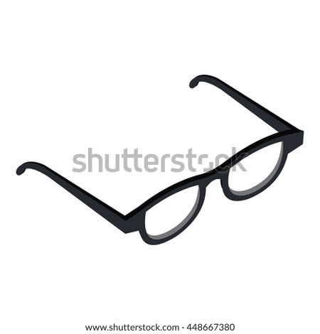 Optical glasses isolated flat icon, vector illustration graphic.