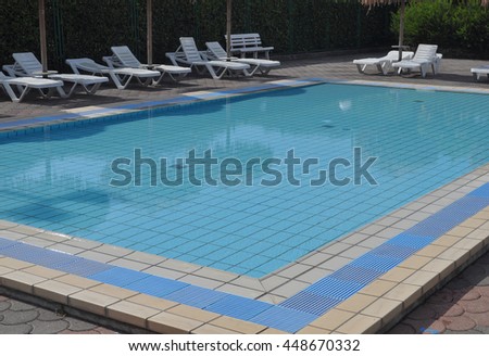 View of a swimming pool for swim sport