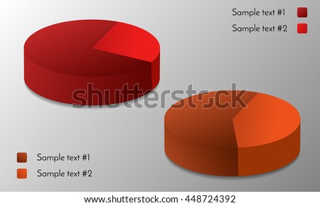 Pie graphic chart vector.Illustration of round glossy business graph. Abstract market graph for your presentation.