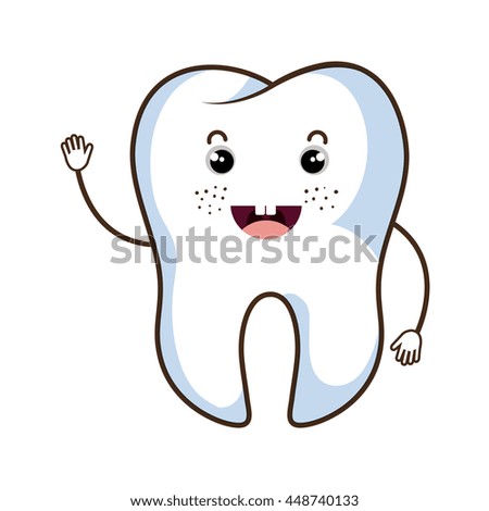 Medical dental care cartoon isolated flat icon, vector illustration.