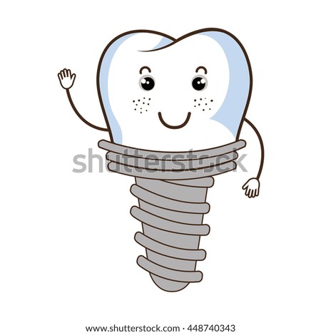 Medical dental care cartoon isolated flat icon, vector illustration.