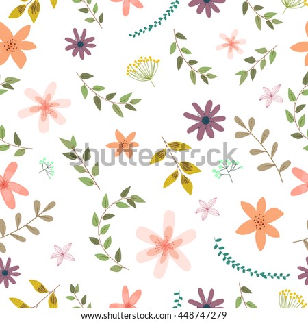 Floral pattern. Vector illustration.