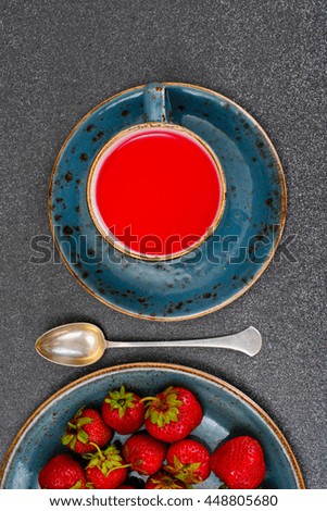 Tasty Sweet Strawberry Compote Studio Photo