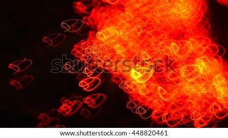 The mysterious and abstract patterns of fire frozen in a picture