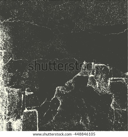 Distressed overlay texture of rusty peeled metal, cracked concrete, stone and asphalt. grunge background. abstract halftone vector illustration
