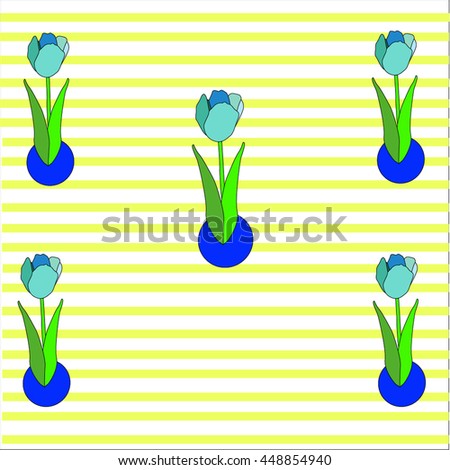 flowers lines background vector illustration