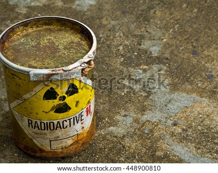 Decay of old Radioactive material container