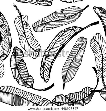 banana leaf pattern vector.